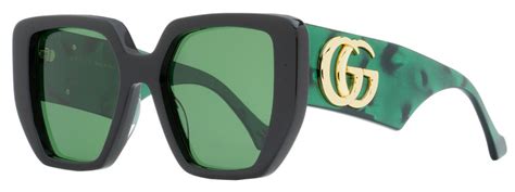 gucci geometric sunglasses gg0956s 001 black/green 54mm 956|sunglasses Gucci gg0061s c56.